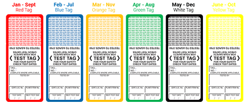 Test and Tag Colours NSW