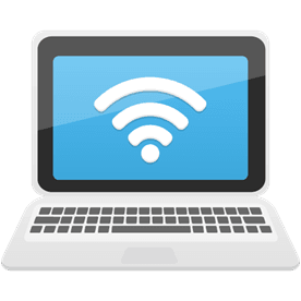 Laptop on Wi-Fi