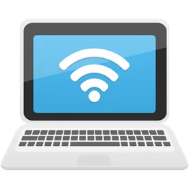 Laptop on Wi-Fi