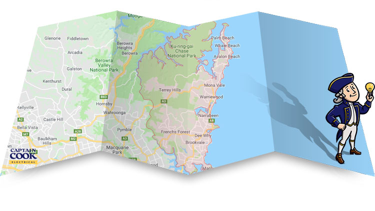 Northern Beaches Electrician Map