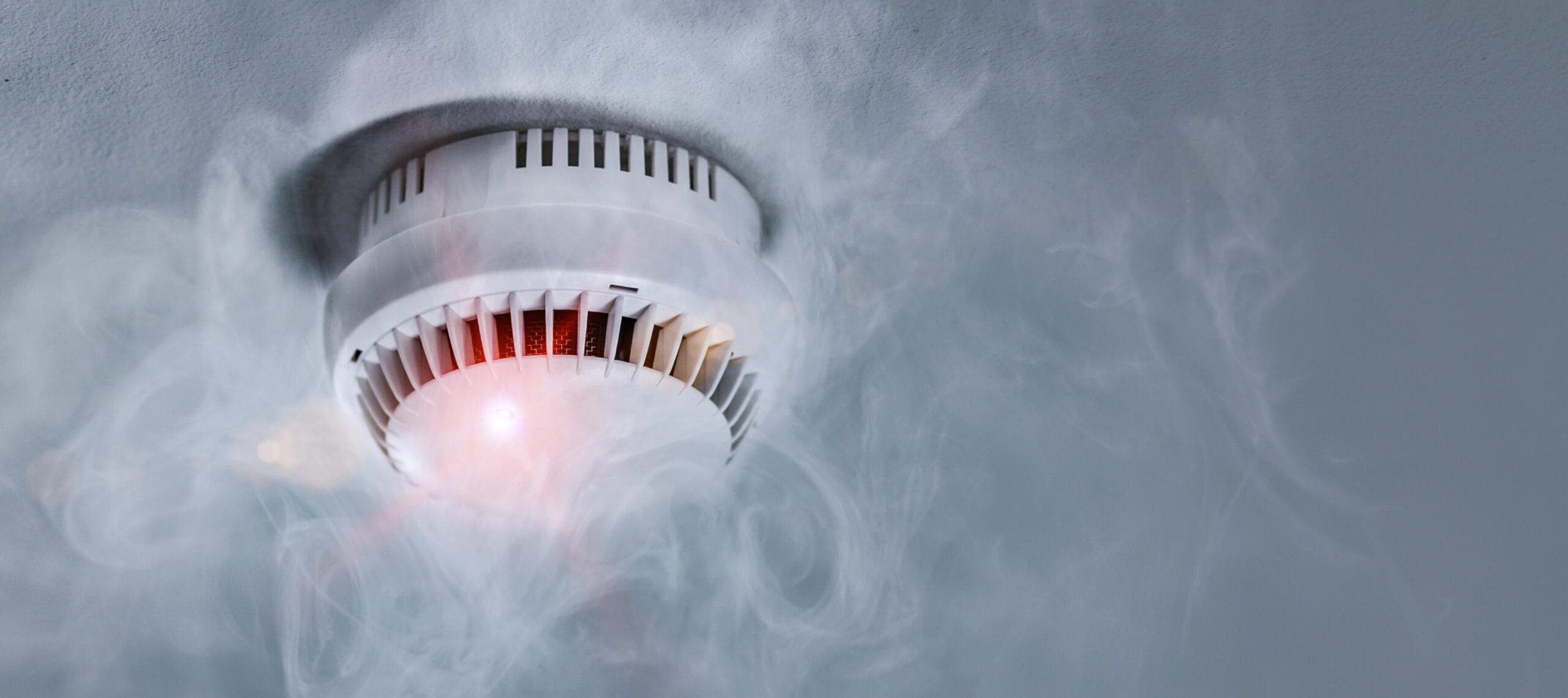 Smoke Alarm Detecting Smoke